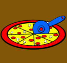 Dibujo Pizza pintado por Santiago01