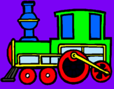 Dibujo Tren pintado por celin