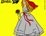 Dibujo Barbie vestida de novia pintado por andreyrams