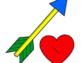 Dibujo Flecha y corazón pintado por maylizitas