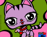 Dibujo Gatito Littlest Pet Shop pintado por mika123