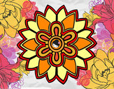Dibujo Mándala con forma de flor weiss pintado por AZULSAFIRA