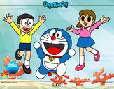 Dibujo Doraemon y amigos pintado por  katrina80
