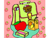 Dibujo Mochila y desayuno pintado por pinky6262