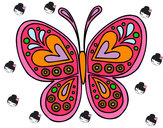 Dibujo Mandala mariposa pintado por Lecis