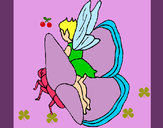 Dibujo Duende y mariposa pintado por Regi100