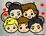 Dibujo One Direction 2 pintado por kinda