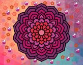 Dibujo Mandala pétalos de flor pintado por michifus