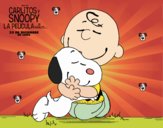 Snoopy y Carlitos abrazados