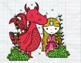 Dragón y princesa