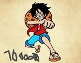 Luffy golpeando