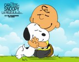 Snoopy y Carlitos abrazados