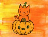 Un gatito de Halloween