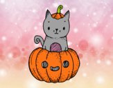 Un gatito de Halloween