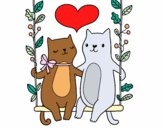 Gatitos enamorados