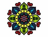 Mandala corazones árabes