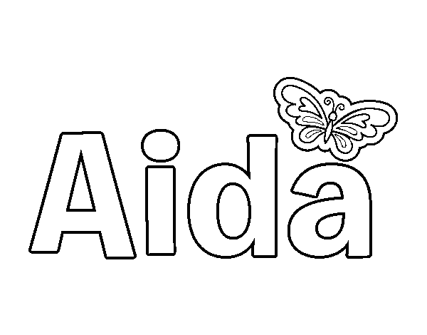 Dibujo de Aida para Colorear