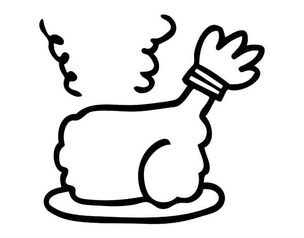 Dibujo de Alita de pollo para Colorear 