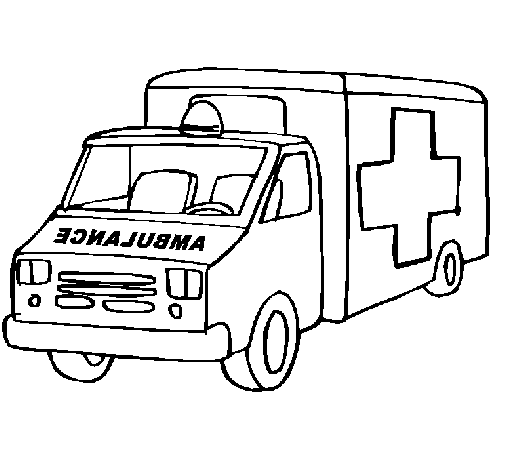 Dibujo de Ambulancia para Colorear
