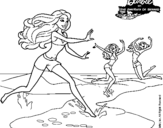 Dibujo de Barbie de regreso a la playa para colorear