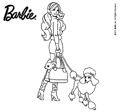 Dibujo De Barbie Elegante Para Colorear Dibujosnet
