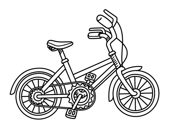 Dibujo de Bicicleta para niños para Colorear 