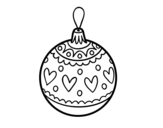 Dibujo de Bola de Navidad estampada para colorear