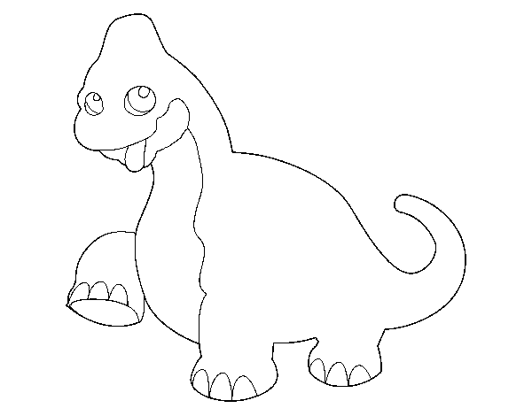 Dibujo de Braquiosaurio bebé para Colorear