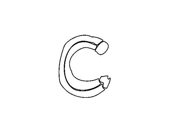 Dibujo de C minúscula para Colorear