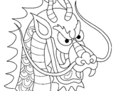 Dibujo de Cabeza de dragón 1 para colorear