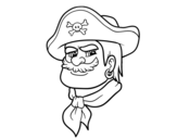 Dibujo de Cabeza de pirata para colorear