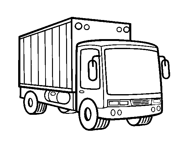 Dibujo de Camión de mercancias para Colorear