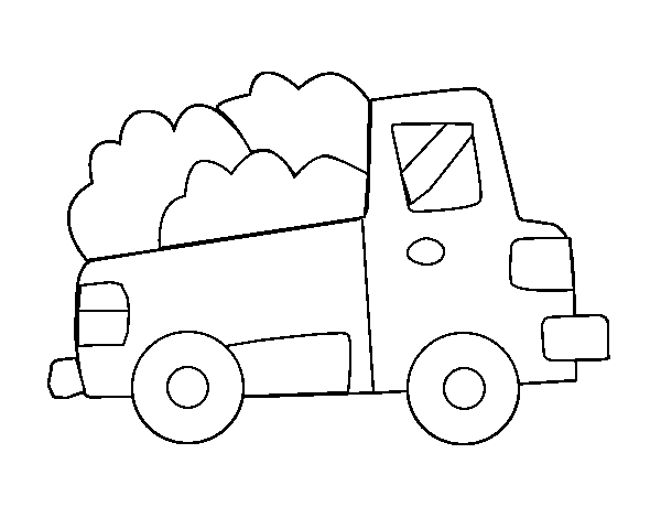 Dibujo de Camioneta de construcción para Colorear