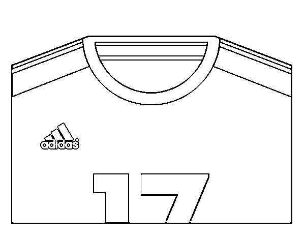 Dibujo de Camiseta del mundial de fútbol 2014 de Rusia para Colorear