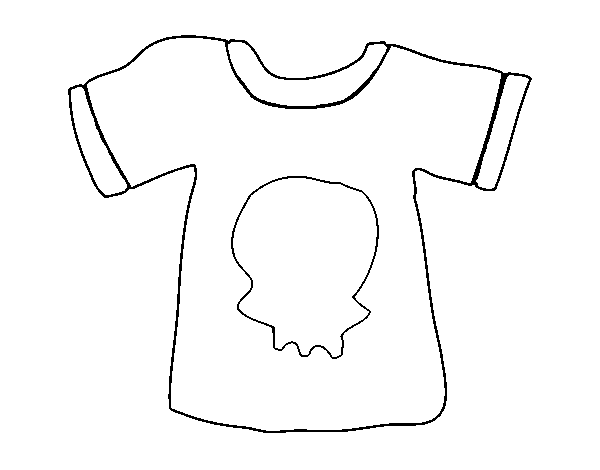 Dibujo de Camiseta emo para Colorear