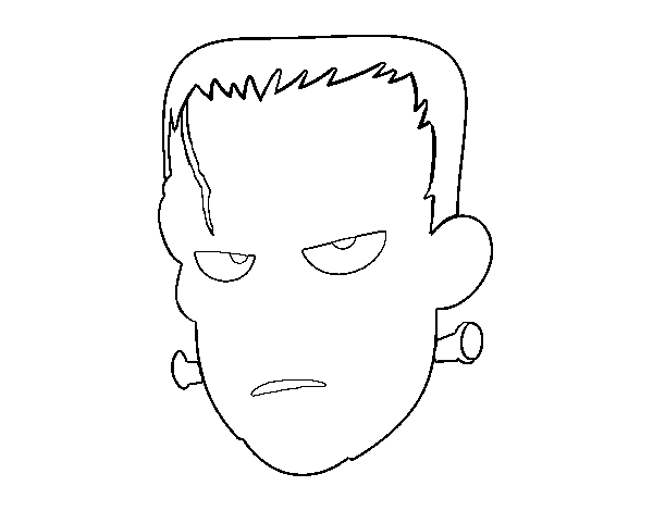Dibujo de Cara de Frankenstein para Colorear