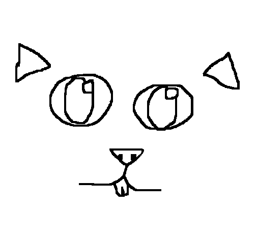Dibujo de Cara de gato para Colorear