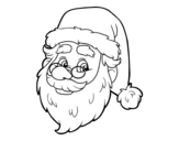 Dibujo de Cara de Santa Claus para colorear