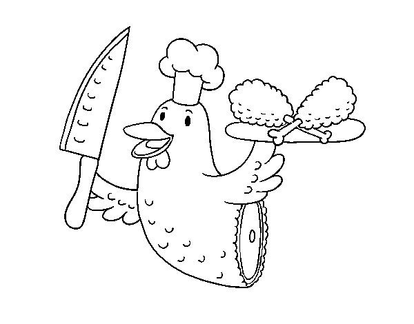 Dibujo de Carne de pollo para Colorear