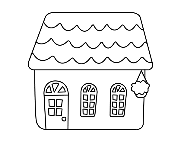 Dibujo de Casa de cuento para Colorear 