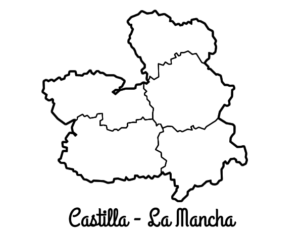 Dibujo De Castilla La Mancha Para Colorear Dibujos Net