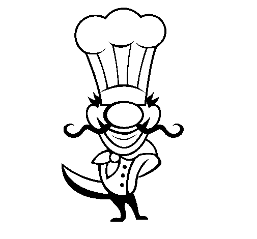 Dibujo de Cocinero IV para Colorear