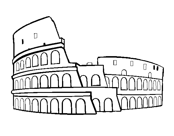Dibujo de Coliseo romano para Colorear
