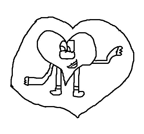 Dibujo de Corazón 8 para Colorear