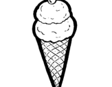 Dibujo de Cucurucho de helado para colorear