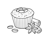 Dibujo de Cupcake de café para colorear