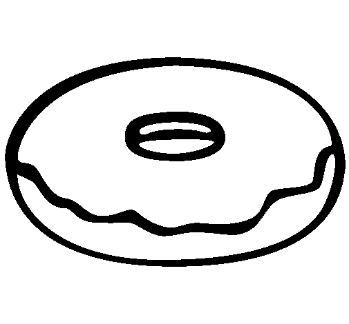 Dibujo de Donuts 1 para Colorear