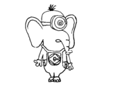 Dibujo de Elefante Minion para colorear