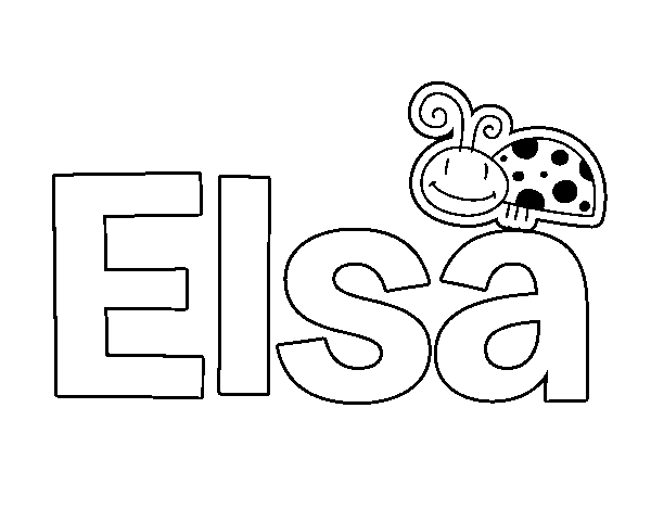 Dibujo de Elsa para Colorear