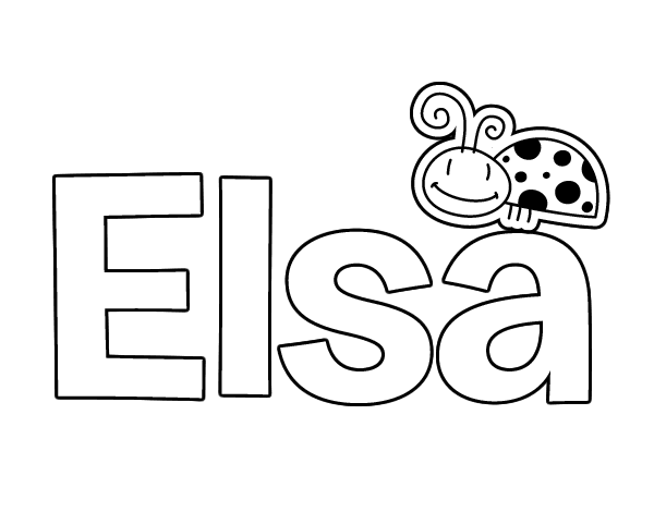 Dibujo de Elsa para Colorear 